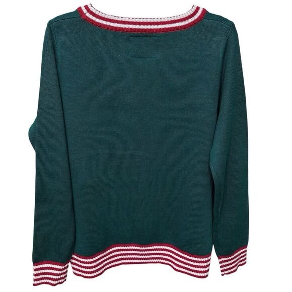 Tipsy Elves Ugly Christmas Sweater Santa Pouring‎ Milk Size Large Green Red - Picture 5 of 9